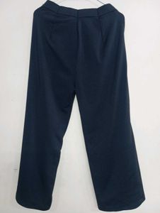 Classic Navy Wide-Leg Pants