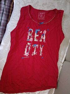 Red Juliet Lounge Wear Top