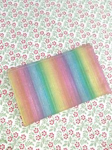 Vibrant Rainbow Shimmer Clutch