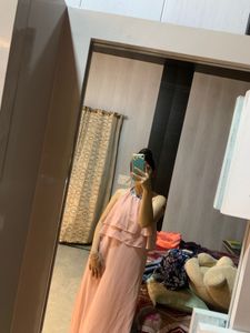 (SALE***)Pretty Peach Backless Dress🎀🦋