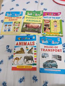 Lot of 6 Cut & Paste Chart Books for Kids