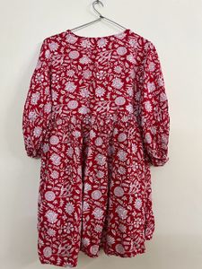 Red Floral Print Dress