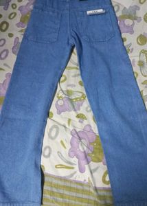 H&amp;M Light Wash Wide Leg Denim Jeans (Straight Fit