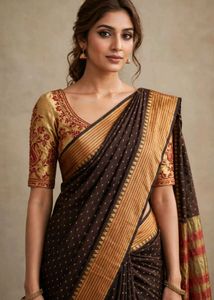 Elegant Coffee Brown Saree