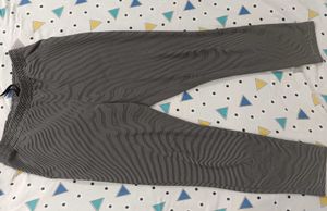 Comfortable Grey Striped Pants