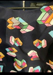 Colorful Geometric Print Top
