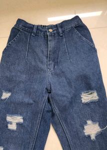 Distressed High-Waisted Jeans