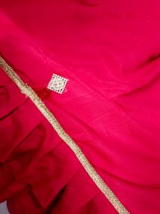 New Beautiful Red ♥️ Ruffle Saree Karwa Chauth Spe
