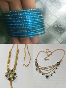 🔥Blue Bangles & Necklaces Set🔥