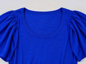 Vibrant Blue Flutter Sleeve Top