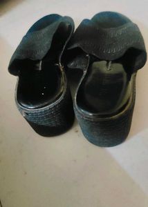 Stylish Black Slip-On Sandals