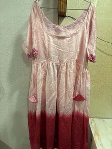 Beautiful Pink Anarkali Kurta Set with Dupatta