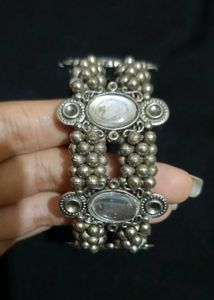 2 Silver oxidised bracelet