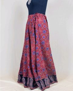 New Without Tag- Ajrakh Flared Maxi Skirt
