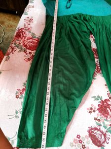Vibrant Green Floral Kurta Set with Dupatta