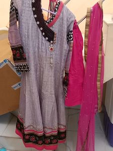 Its Designer Ready Made Beautiful Dress With Net Dupatta Set I Design Stone Work And Attached Lace And Big Stone Its Cost Almost 700 Crossed Only Selling My Closets Are Full Of Dress