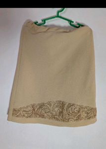 Girls Beige Skirt &amp; Jacket Set