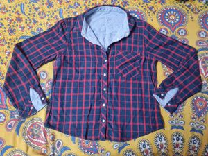 2-in-1 Reversible Cotton Chambray Shirt