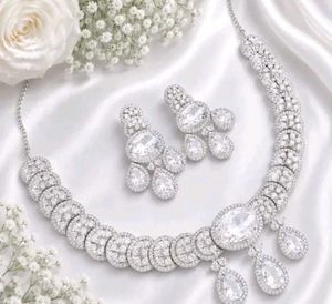 AD American Diamond Necklace Set