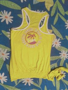 Puma Yellow Racerback Tank Top