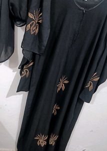 Black Abaya with Gold Embroidery