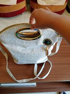 Elegant Silver &amp; Gold Handbag