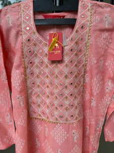 Elegant Pink Printed Kurta