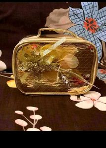 Elegant Gold Clutch Bag with Embellishments
