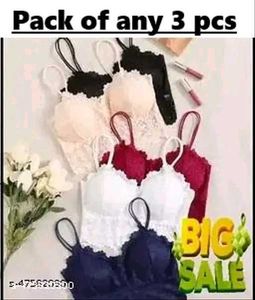 pack of 3 Lace Bralette Set