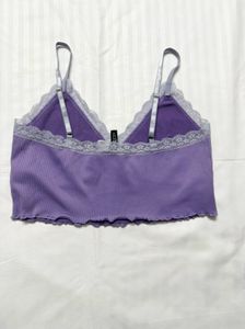 lilac lace cami