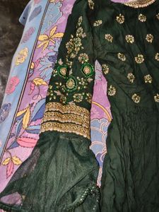 Elegant Green Embroidered Kurta Set