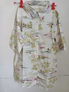 Casual Tropical Print Shirt