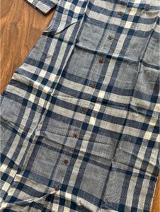 Plaid Print Blue Kurta and Leggings