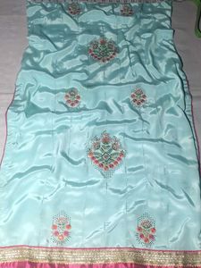 Sky Blue Embroidered Kurta