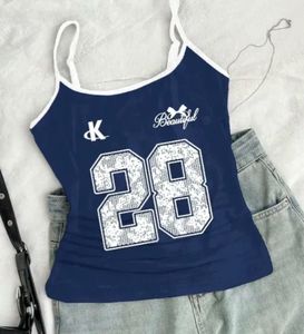 Blue Graphic Cami Top