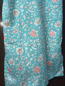 Beautiful Teal Floral Print Kurta