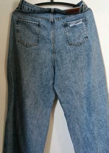 Distressed Blue Jeans