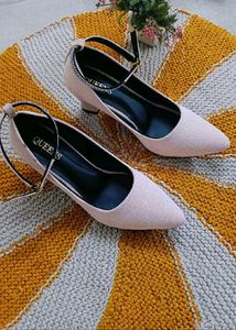 Elegant Pink Heels with Ankle Strap