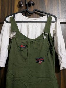 Olive Green Overall Dungree