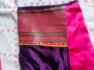 Purple and Pink Silk Blouse