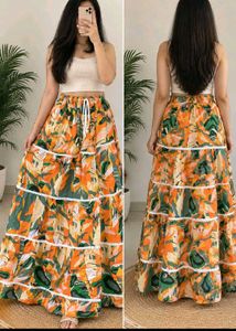 Boho Tiered long Skirt