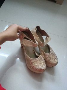 Sparkly Platform Wedge Heels