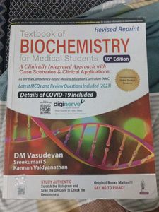 Textbook of Biochemistry for Medical Students