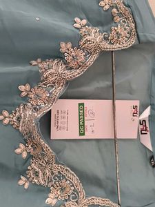 Turquoise Silk Ethnic Dress