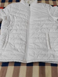 Stylish White Puffer Jacket