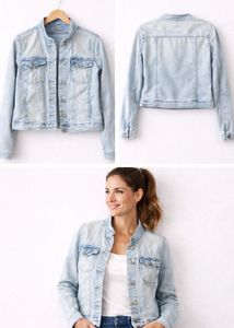 ONLY Women Light Blue Denim Jacket Size 36