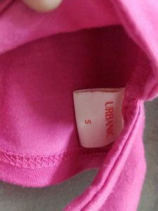 Pink Tie-Front Long Sleeve Crop Top