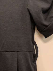 Cute Black Dress with puffed sleeves