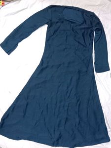 Elegant Teal Ethnic Abaya with Free