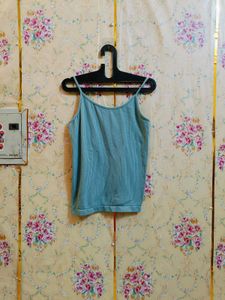 🇳🇿💫🎀Y2K Blue Ribbed Camisole Top